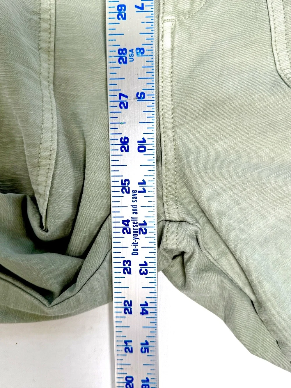 Everlane Women’s Utility Pants Sage Green Size 31 flap back pockets hi rise